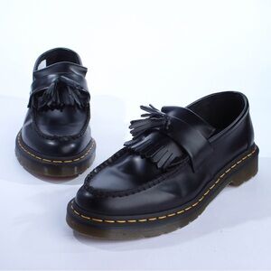 Dr. Doc Martens ADRIAN Smooth Leather Tassels Loafers Black USM 10 USL 11 - EUC